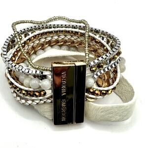 Victoria Emerson Bracelet Multi strand beaded magnetic closure Boho Bohemian